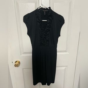 black ruffle dress